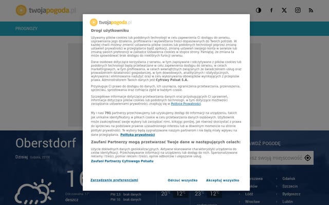 Screenshot of twojapogoda.pl