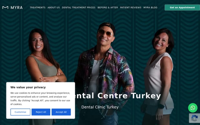 Screenshot of myradental.co.uk