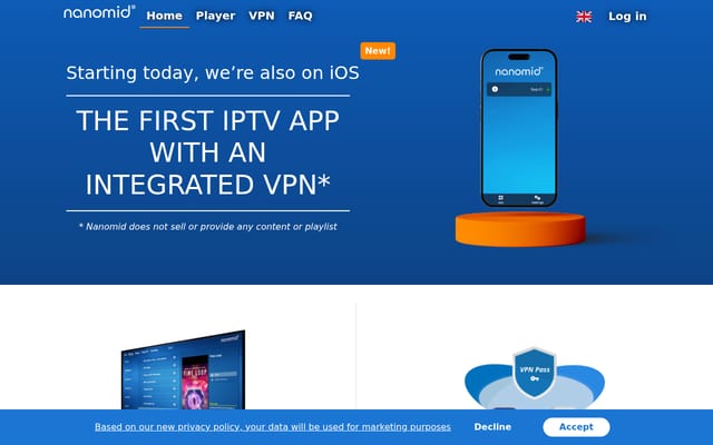 Screenshot of nanomid.com