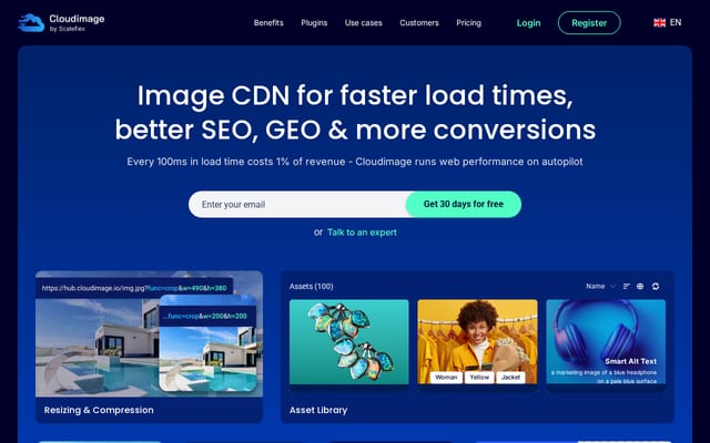 Screenshot of cloudimg.io