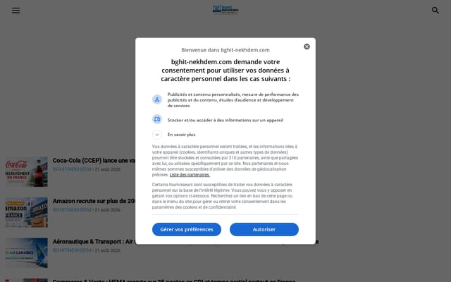 Screenshot of bghit-nekhdem.com