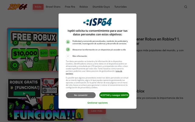 Screenshot of isp64.net