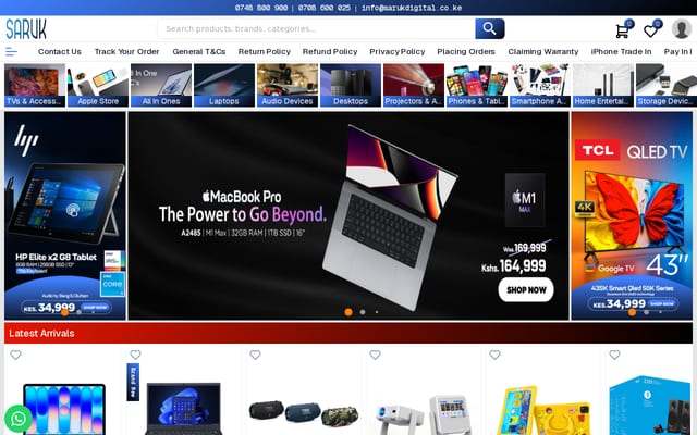 Screenshot of saruk.co.ke