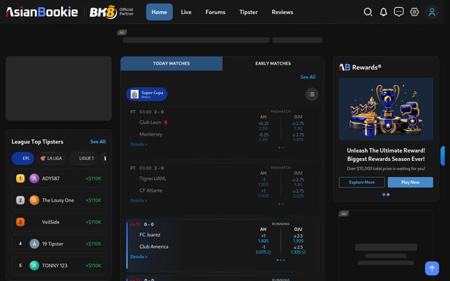 Screenshot of asianbookie.net