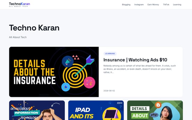 Screenshot of technokaran.com