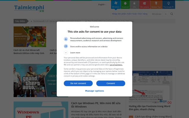 Screenshot of taimienphi.vn