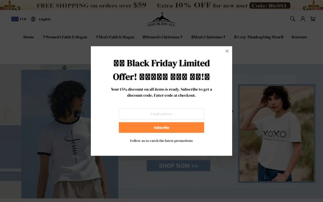Screenshot of godblessall.com