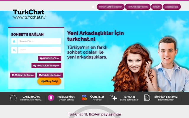 Screenshot of turkchat.nl