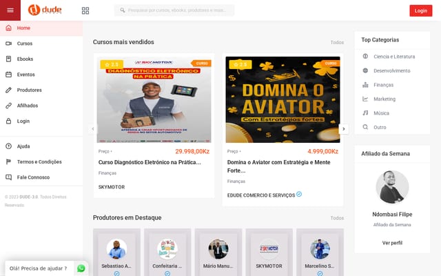 Screenshot of dudeangola.com