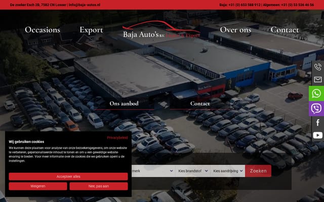 Screenshot of baja-autos.nl