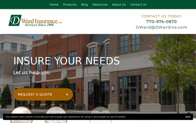 Screenshot of dwardinsurance.com