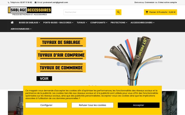 Screenshot of sablage-accessoires.com