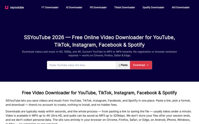 Screenshot of yt2mp3.info