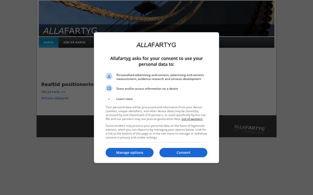 Screenshot of allafartyg.se