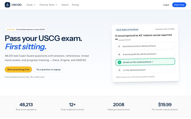 Screenshot of uscgq.com