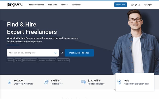 Screenshot of guru.com