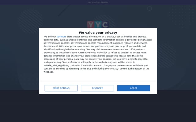 Screenshot of yesyoucan.rentals