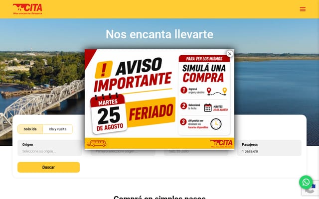 Screenshot of cita.com.uy