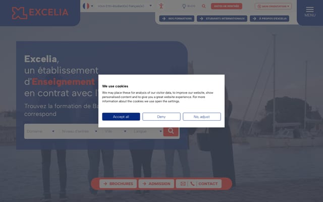 Screenshot of excelia-group.fr