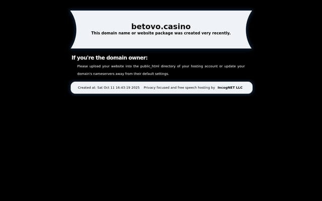 Screenshot of betovo.casino