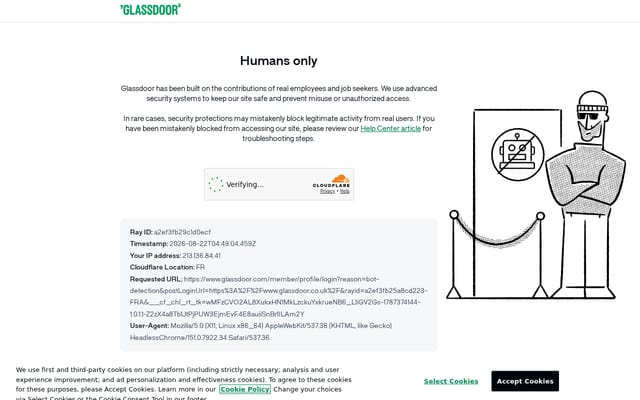 Screenshot of glassdoor.co.uk