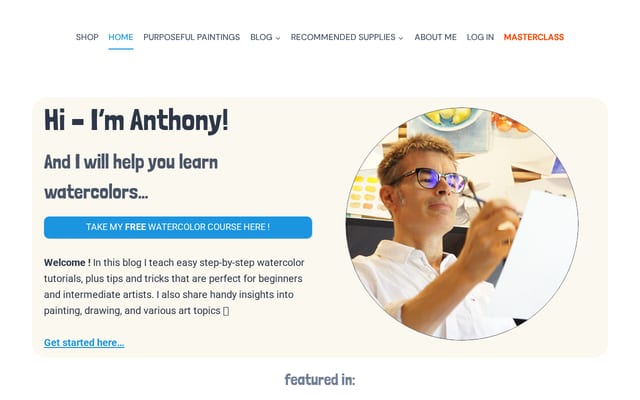 Screenshot of watercoloraffair.com