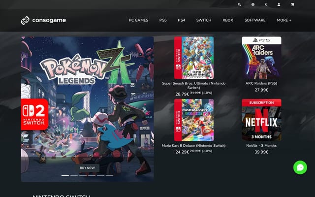 Screenshot of consogame.com