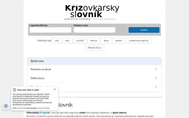Screenshot of krizovnik.cz