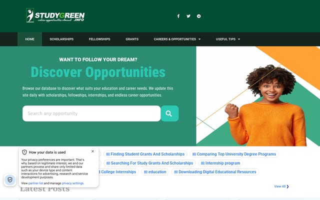 Screenshot of studygreen.info