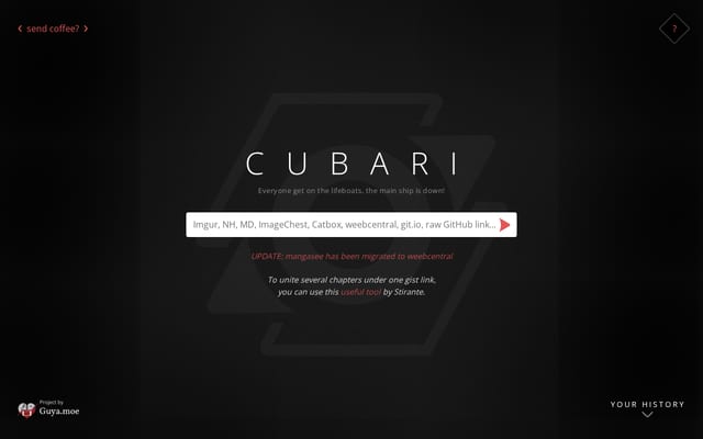 Screenshot of cubari.moe