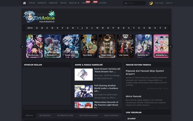 Screenshot of turkanime.tv