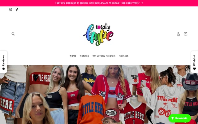 Screenshot of totallyhype.com