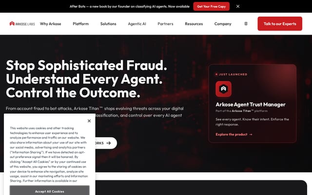 Screenshot of arkoselabs.com