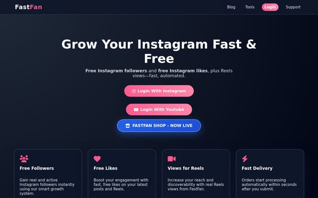 Screenshot of fastfan.in