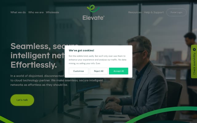 Screenshot of elevate.uk