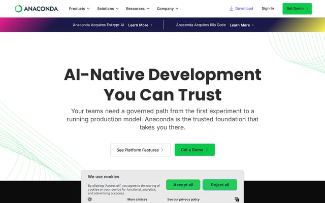 Screenshot of anaconda.com