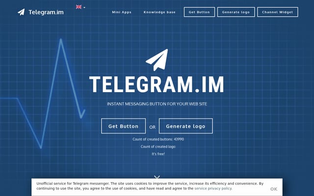 Screenshot of telegram.im