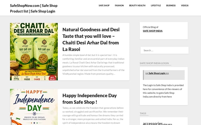 Screenshot of safeshopnow.com