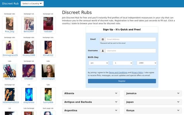Screenshot of body-rub-massage.com