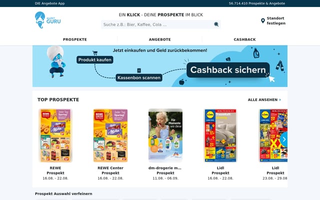 Screenshot of marktguru.de