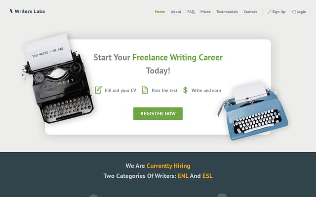 Screenshot of writerslabs.com