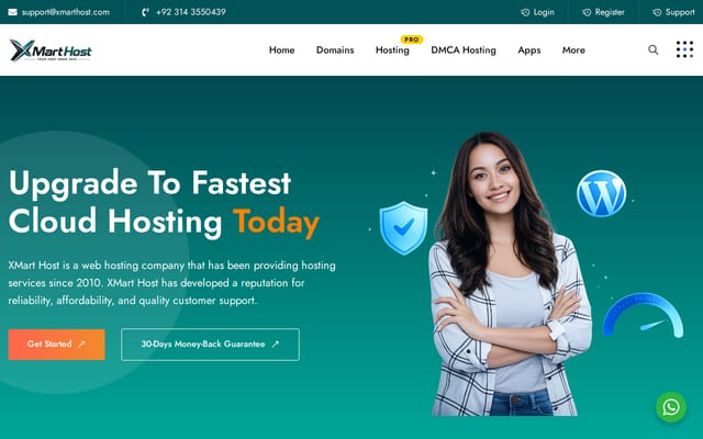 Screenshot of xmarthost.com