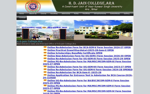 Screenshot of hdjaincollege.org