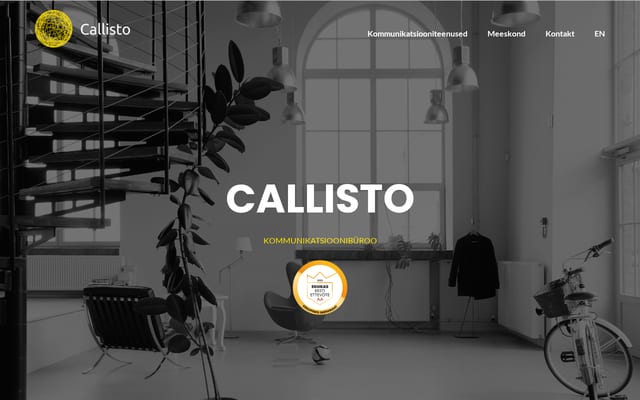 Screenshot of callisto.ee