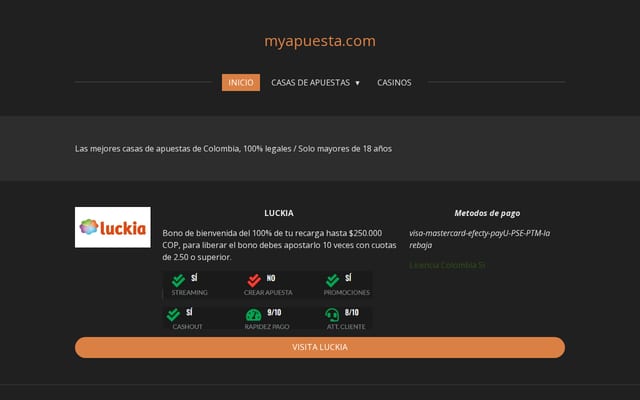 Screenshot of myapuesta.com