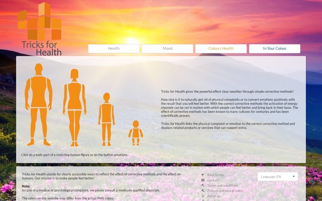 Screenshot of tricksforhealth.com