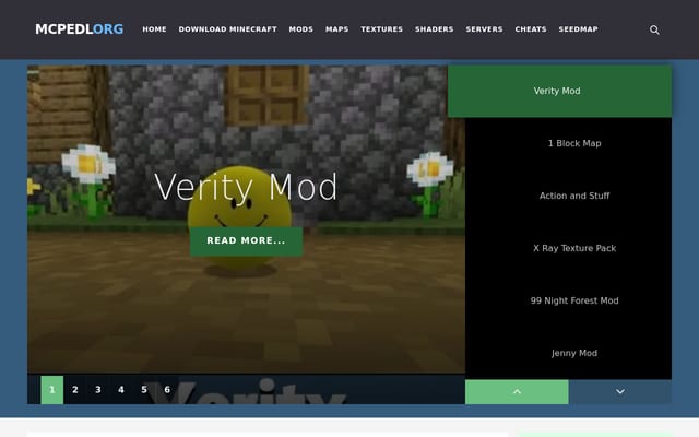 Screenshot of mcpedl.org