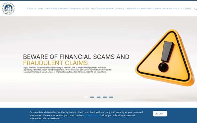 Screenshot of cima.ky