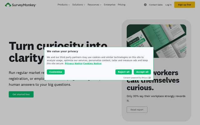 Screenshot of surveymonkeyuser.com