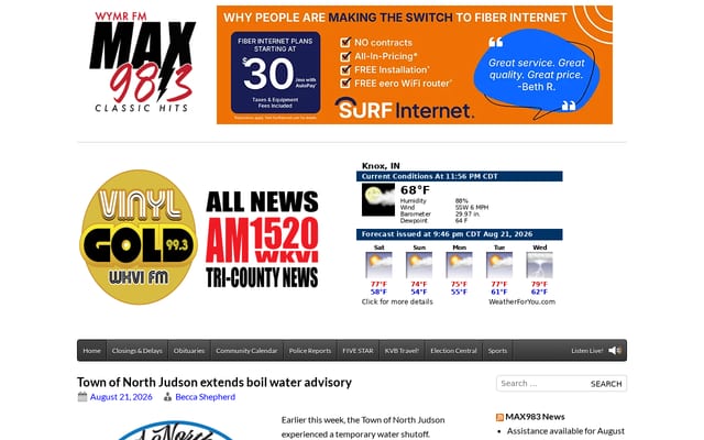 Screenshot of wkvi.com